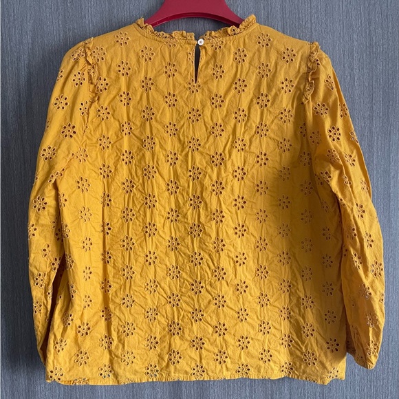 J. Crew Embroidered Blouse - Flowers & Ruffles - Size Medium - Picture 5 of 11